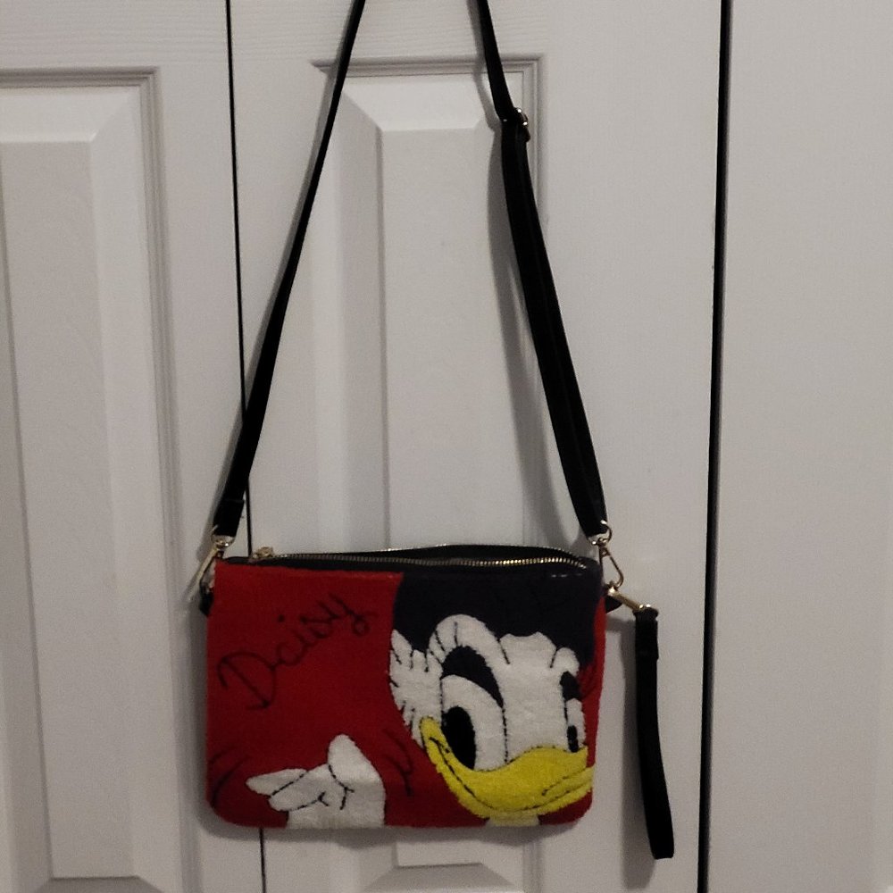 Daisy embroidered envelope bag clutch/shoulder bag